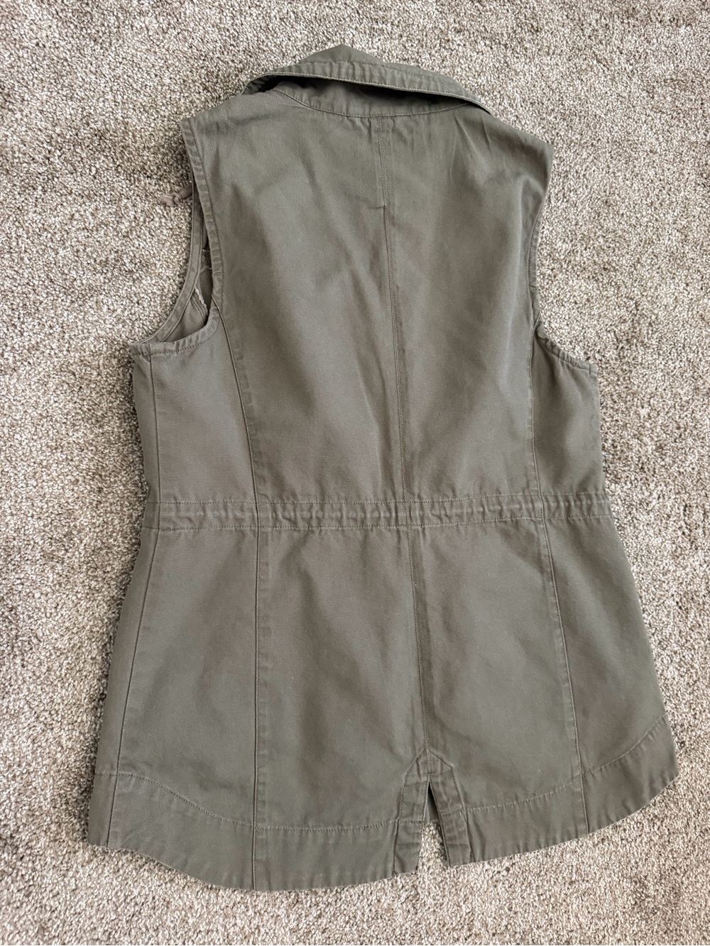 Sebby Olive Utility Drawstring Vest - Picture 9 of 9